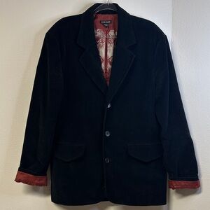 GUESS Black Corduroy Sport Coat Blazer Jacket Size XL Classic Tailored